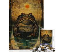 Jigsaw Puzzles 1000 Piece for Teenagers Midnight Toad Practical Game Tough Challenge Educational Toy Every Piece Is Unique - (38x52cm)