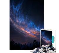 Jigsaw Puzzles 1000 Piece for Teenagers Milky Way over Forest Toys Educational Games Brain Teaser Game for The Whole For Birthdays (Size 38x52cm)