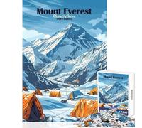 Jigsaw Puzzles 1000 Piece for Teenagers Mount Everest Base Camp Practical Game for The Whole Family DIY Toys Every Piece Is Unique - (50X75cm)
