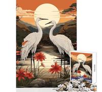 Jigsaw Puzzles 1000 Piece for Teenagers Natural Japanese Crane Fun Group Bonding Activity Indoors Memorable Festive Present Option (50x75cm)