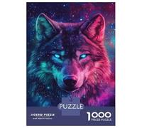 Jigsaw Puzzles 1000 Piece for Teenagers Neon Wolf Galaxy -3 Jigsaw Relax Games But Fun And Humorous Birthday Present, Gifts, 70x50cm/1000pcs