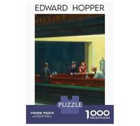 Jigsaw Puzzles 1000 Piece for Teenagers Nighthawks by Edward Hopper Puzzles for Adults Fun Games Analysis And Logic Educational Challenge 70x50cm/1000pcs