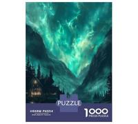 Jigsaw Puzzles 1000 Piece for Teenagers Nordic Nature Aurora Adult Puzzles Relaxing Games Pattern Assembly Birthday Present, Gifts, 52x38cm/1000pcs