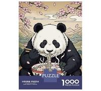 Jigsaw Puzzles 1000 Piece for Teenagers Panda Ramen Cherry Blossoms Jigsaw Puzzle Relaxing Games Wall Decoration Gifts for Friends And Family 70x50cm/1000pcs