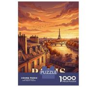 Jigsaw Puzzles 1000 Piece for Teenagers Paris Skyline at Sunset Puzzles for Adults Anti-Stress Toys Analysis And Logic Birthday Present, Gifts, 38x26cm/1000pcs