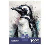 Jigsaw Puzzles 1000 Piece for Teenagers Penguin Beauty Black Ink Adult Puzzles Relax Games Pattern Assembly Great Gift for Gaming 70x50cm/1000pcs