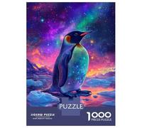 Jigsaw Puzzles 1000 Piece for Teenagers Penguin in Cosmos -1 Adult Puzzles Relax Games Pattern Assembly Great Gift for Gaming 52x38cm/1000pcs