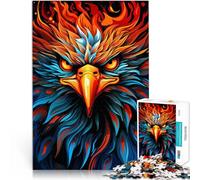Jigsaw Puzzles 1000 Piece for teenagers Phoenix Eagle Bird Face Hands-on-Spiel mit passendem Poster und Quizblatt52x38cm