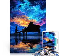 Jigsaw Puzzles 1000 Piece for teenagers Piano Under Starry Sky Hands-on-Spiel Lernspiel für Geburtstag, Weihnachten75x50cm