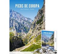 Jigsaw Puzzles 1000 Piece for Teenagers Picos De Europa Ntl Park Fun Group Bonding Activity Indoors Memorable Festive Present Option (50x75cm)