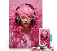 Jigsaw Puzzles 1000 Piece for teenagers Pink Noise Bliss Train your brain and hands 50x75cm Birthday Present, Gifts for Age 14 Years Up