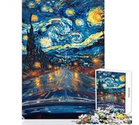 Jigsaw Puzzles 1000 Piece for Teenagers Point Of View Starry Night Fun Games Pattern Assembly Anti-Stress Toys Every Piece Is Unique - (38X26cm)