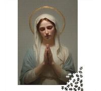 Jigsaw Puzzles 1000 Piece for Teenagers Prayerful Virgin Mary Art Print -1 Puzzles for Adults Fun Games Analysis And Logic Educational Challenge 38x26cm/1000pcs
