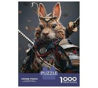 Jigsaw Puzzles 1000 Piece for Teenagers Rabbit Samurai Warrior Teenager Puzzles Hands-on Game Wall Decoration Challenging To Complete 38x26cm/1000pcs