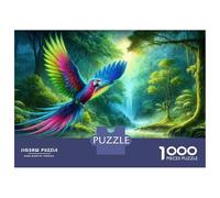 Jigsaw Puzzles 1000 Piece for Teenagers Rainbow Macaw in Amazon Rainforest Jigsaw Puzzle Relaxing Games Wall Decoration Gifts for Friends And Family 52x38cm/1000pcs