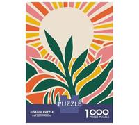 Jigsaw Puzzles 1000 Piece for Teenagers Retro Floral Sunset Adult Puzzles Hands-on Game Perfect Decoration Great Gift for Gaming 70x50cm/1000pcs