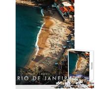 Jigsaw Puzzles 1000 Piece for Teenagers Rio De Janeiro City Fun Group Bonding Activity Indoors Memorable Festive Present Option (38x52cm)