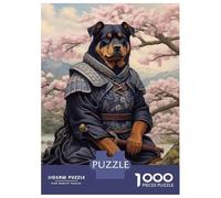 Jigsaw Puzzles 1000 Piece for Teenagers Rottweiler The Samurai Adult Puzzles Hands-on Game Perfect Decoration Great Gift for Gaming 38x26cm/1000pcs