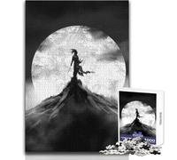 Jigsaw Puzzles 1000 Piece for Teenagers Samurai of The Moon Beautiful Design Game Improve Memory Birthday Gift Size 38x52cm