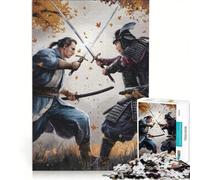 Jigsaw Puzzles 1000 Piece for Teenagers Samurai Vs. Swordsman, Educational Games, Precision Cutting, Great Gift for Gaming 50x75cm