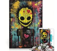 Jigsaw Puzzles 1000 Piece for Teenagers Scary Smiley Face V Educational Games Pattern Assembly Artists' Collection Fine Arts 38x52cm