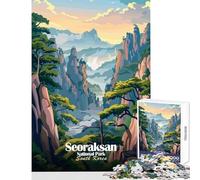 Jigsaw Puzzles 1000 Piece for Teenagers Seoraksan National Park, South Korea Fun Group Bonding Activity Indoors Memorable Festive Present Option (38x26cm)