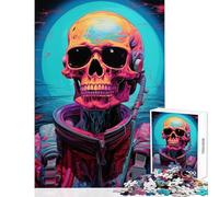 Jigsaw Puzzles 1000 Piece for Teenagers Skeleton Astronaut No. Home Decoration Toys Funny Gift Practical Game Every Piece Is Unique - Size 50x75cm