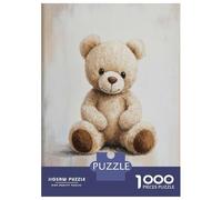 Jigsaw Puzzles 1000 Piece for Teenagers Smiling Teddy Bear Nursery Adult Puzzles Relax Games Pattern Assembly Great Gift for Gaming 52x38cm/1000pcs