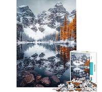 Jigsaw Puzzles 1000 Piece for Teenagers Snowy Mountain Reflection Puzzles for Adults Relax Games Enhance Memory Gifts for Friends And Family (Size 38x26cm)