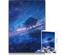 Jigsaw Puzzles 1000 Piece for Teenagers Starry Night Reflections Beautiful Design Game Improve Memory Birthday Gift Size 38x52cm