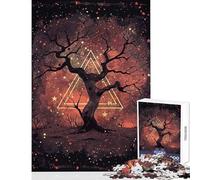Jigsaw Puzzles 1000 Piece for Teenagers Starry Wisdom Tree Practical Game Tough Challenge Educational Toy Every Piece Is Unique - (38x52cm)
