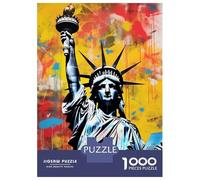 Jigsaw Puzzles 1000 Piece for Teenagers Statue of Liberty Punk Puzzles for Adults Fun Games Analysis And Logic Educational Challenge 70x50cm/1000pcs