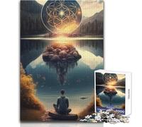 Jigsaw Puzzles 1000 Piece for Teenagers Stillness by The Lake Beautiful Design Game Improve Memory Birthday Gift Size 38x26cm