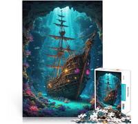 Jigsaw Puzzles 1000 Piece for teenagers Sunken Pirate Ship Lernspiele DIY Spielzeug Einzigartige Wohndekoration und Geschenke52x38cm