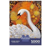 Jigsaw Puzzles 1000 Piece for Teenagers Swan's Golden Glow Adult Puzzles Relaxing Games Pattern Assembly Birthday Present, Gifts, 52x38cm/1000pcs