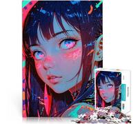 Jigsaw Puzzles 1000 Piece for teenagers Sweet Anime Portrait Familienaktivität Geschenke für Freunde und Familie75x50cm