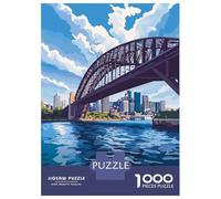 Jigsaw Puzzles 1000 Piece for Teenagers Sydney Harbour Bridge Adult Puzzles Relax Games But Fun And Humorous Challenging To Complete 70x50cm/1000pcs