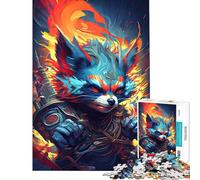 Jigsaw Puzzles 1000 Piece for Teenagers The Angry Powerful Raccoon Puzzles for Adults Hands-on Game Difficult Challenge Challenging To Complete (Size 50x75cm)