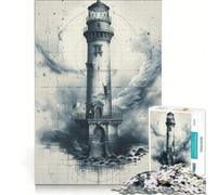Jigsaw Puzzles 1000 Piece for Teenagers The Architects Lighthouse Fun Games Fun at Home Activities Beautiful Design Game 38x52cm