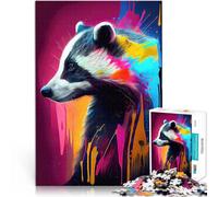Jigsaw Puzzles 1000 Piece for teenagers The Insistent Badger Spielspielzeug Jedes Stück ist einzigartig Anspruchsvolles Familienspiel52x38cm