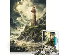 Jigsaw Puzzles 1000 Piece for Teenagers The Old Lighthouse Secrets Fun Games Fun at Home Activities Beautiful Design Game 38x52cm