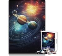 Jigsaw Puzzles 1000 Piece for Teenagers The Solar System Cozy And Calming Leisure Fun Seamless Fit High Precision Toy Size 50x75cm