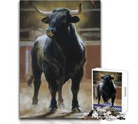 Jigsaw Puzzles 1000 Piece for Teenagers The Undefeated Bull Toy Intellectual Game Staycation Kill Time Secret Santa Gifts Size 38x26cm