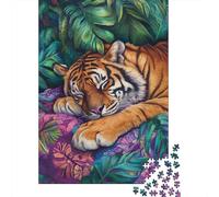 Jigsaw Puzzles 1000 Piece for Teenagers Tiger in Jungle-3 Jigsaw Puzzle Relaxing Games Wall Decoration Gifts for Friends And Family 70x50cm/1000pcs