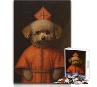 Jigsaw Puzzles 1000 Piece for Teenagers Toy Poodle The Pope Toy Intellectual Game Staycation Kill Time Secret Santa Gifts Size 50x75cm