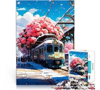 Jigsaw Puzzles 1000 Piece for teenagers Train Station Schwierig und herausfordernd einzigartiges Herausforderungsspiel52x38cm
