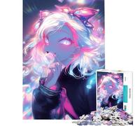 Jigsaw Puzzles 1000 Piece for Teenagers Transparent Anime Girl Toys Educational Games Brain Teaser Game for The Whole For Birthdays (Size 38x52cm)