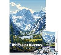 Jigsaw Puzzles 1000 Piece for Teenagers Trinity Alps Wilderness Landscape Art Fun Group Bonding Activity Indoors Memorable Festive Present Option (38x52cm)