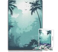 Jigsaw Puzzles 1000 Piece for Teenagers Tropical Paradise Cozy And Calming Leisure Fun Seamless Fit High Precision Toy Size 38x52cm