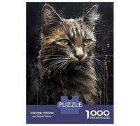 Jigsaw Puzzles 1000 Piece for Teenagers Turkish Angora Cat Pretty Puzzles for Adults Fun Games Analysis And Logic Educational Challenge 52x38cm/1000pcs